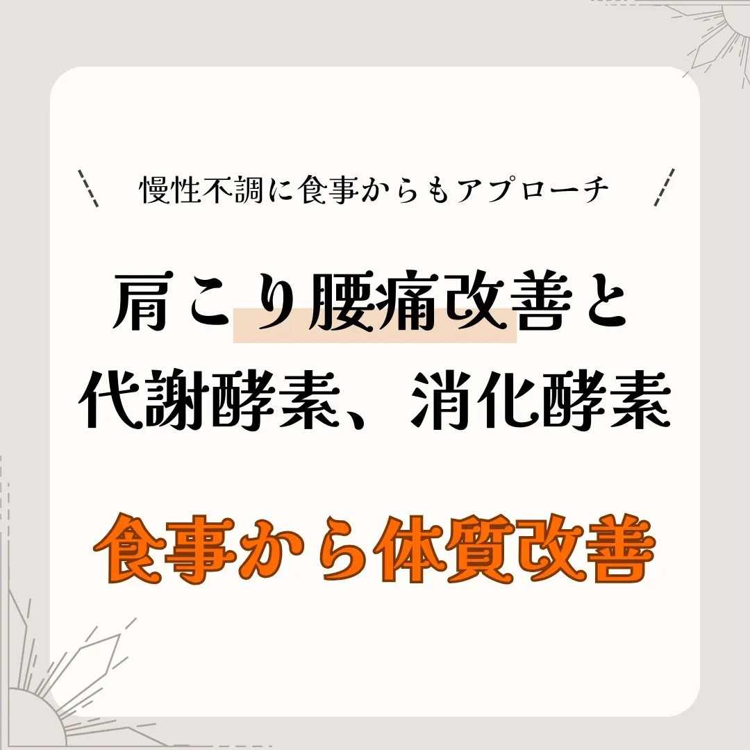 身体の不調改善には日常生活の負担や身体の使い方だけではなく【...